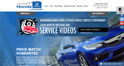 Desktop Screenshot of hondaoflincolnservice.com